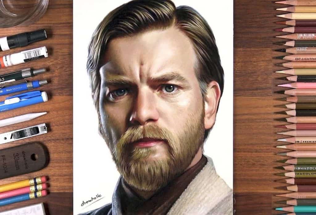 How to draw Bi-Wan Kenobi from STAR WARSO