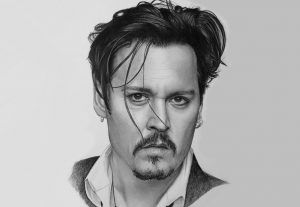 How to draw Johnny Depp