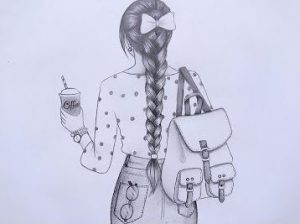 Premium Vector | Girl drawing black outline girl in glasses beautiful girl-nextbuild.com.vn