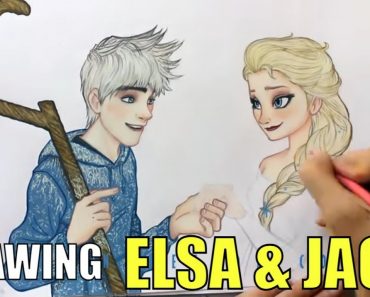 How to Draw Elsa and Jack Frost Step by Step
