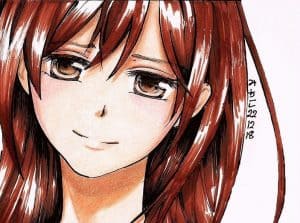 Anime Girl face Drawing - Yuki Cross