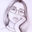 How To Draw A Beautiful Girl Face || Girl with Glasses