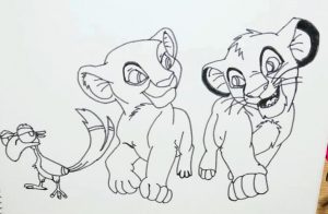 How To Draw Simba And Nala
