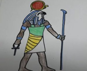 How to Draw Ra (Egyptian god ra)