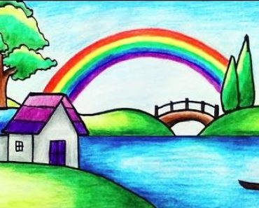 How to Draw Rainbow Scenery with Color Pencils