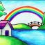 How to Draw Rainbow Scenery with Color Pencils