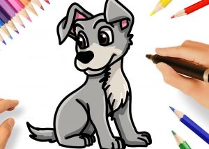 How to Draw a Cartoon Dog - Tramp