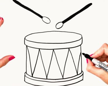 How to Draw a Drum Easy