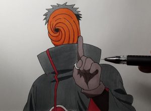 How to draw Tobi (Obito Uchiha) from Naruto