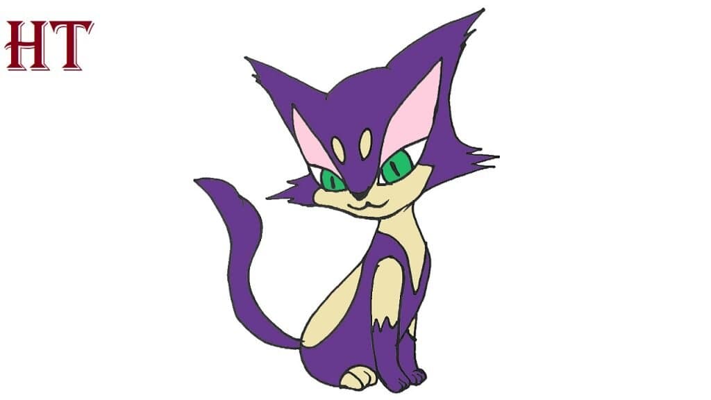 How to draw a cartoon cat - Choroneko