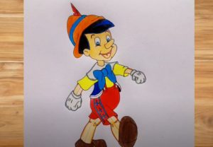 Pinocchio with color Pencil