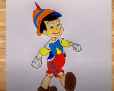 Pinocchio Drawing with color Pencil || How To Draw Pinocchio