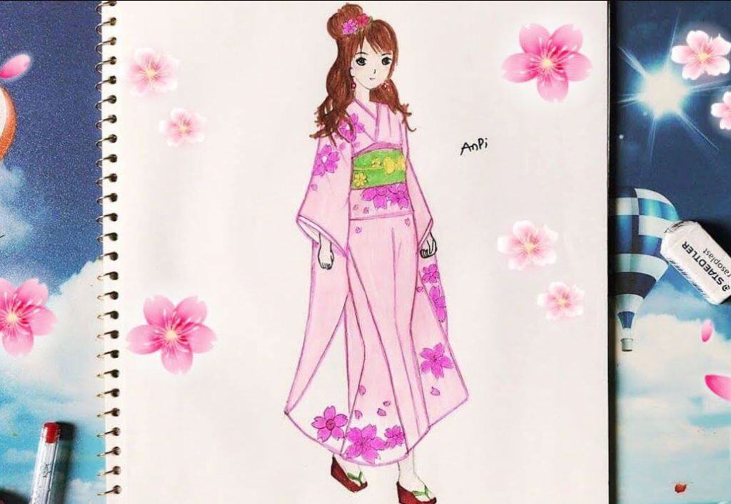 Anime Kimono Drawing