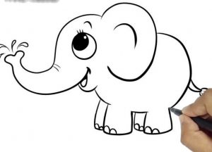 Hand Gesture Outline Elephant Drawing Tutorial For Kids - ArtsyCraftsyDad-saigonsouth.com.vn