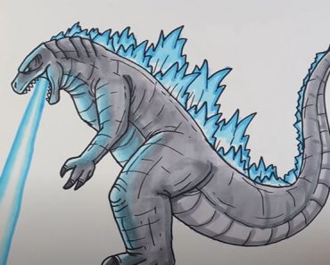 Godzilla Drawing Step by Step Tutorial