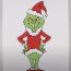 Grinch Drawing Step by Step tutorial || Christmas