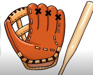 How To Draw A Baseball Glove Step by Step