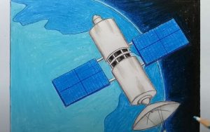 How To Draw A Satellite