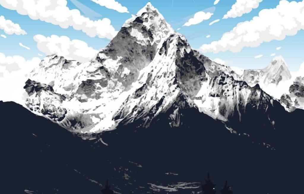 How To Draw Mount Everest Step by Step