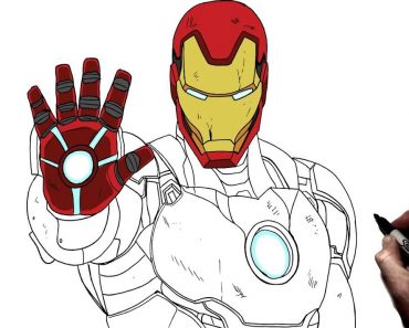 Iron Man Drawing Step by Step Tutorial