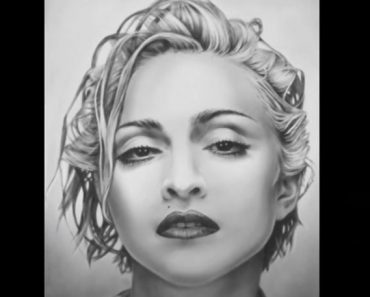 How to Draw Madonna with Pencil