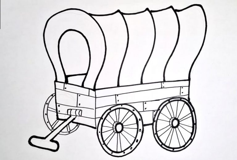 How to Draw a Wagon Step by Step