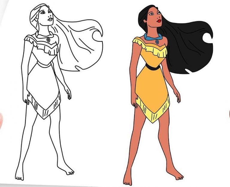 Pocahontas Drawing Easy Step by Step