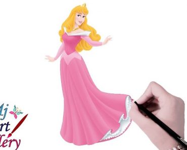 Princess Aurora Drawing Step By Step Tutorial