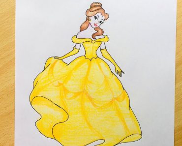 Princess Belle Drawing Step By Step Tutorial