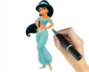 Princess Jasmine Drawing Step by Step || Jasmine  from Aladdin