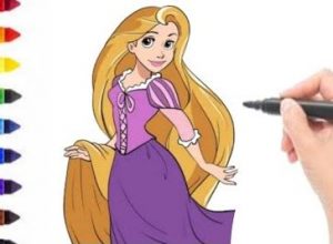 Princess Rapunzel Drawing