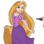 Princess Rapunzel Drawing with Pencil Step by Step