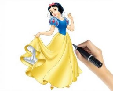 Princess Snow White Drawing Step by Step