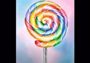 Rainbow Lollipop Drawing