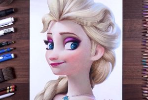 Realistic Elsa Drawing