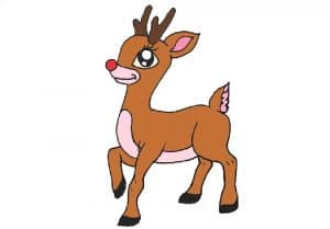 Rudolph Drawing cute and easy
