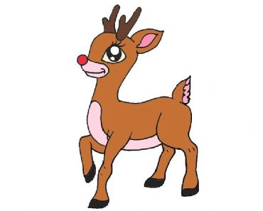 Rudolph Drawing Cute and Easy