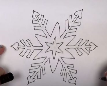 Snowflake Drawing Step by Step Tutorial