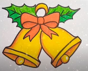 Christmas Bell drawing Step by Step