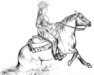 Girl and Horse Drawing Step by Step