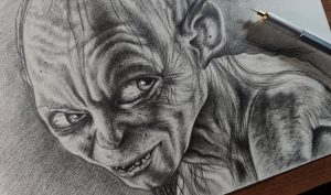 How To Draw Gollum from Lord of the Rings LOTR