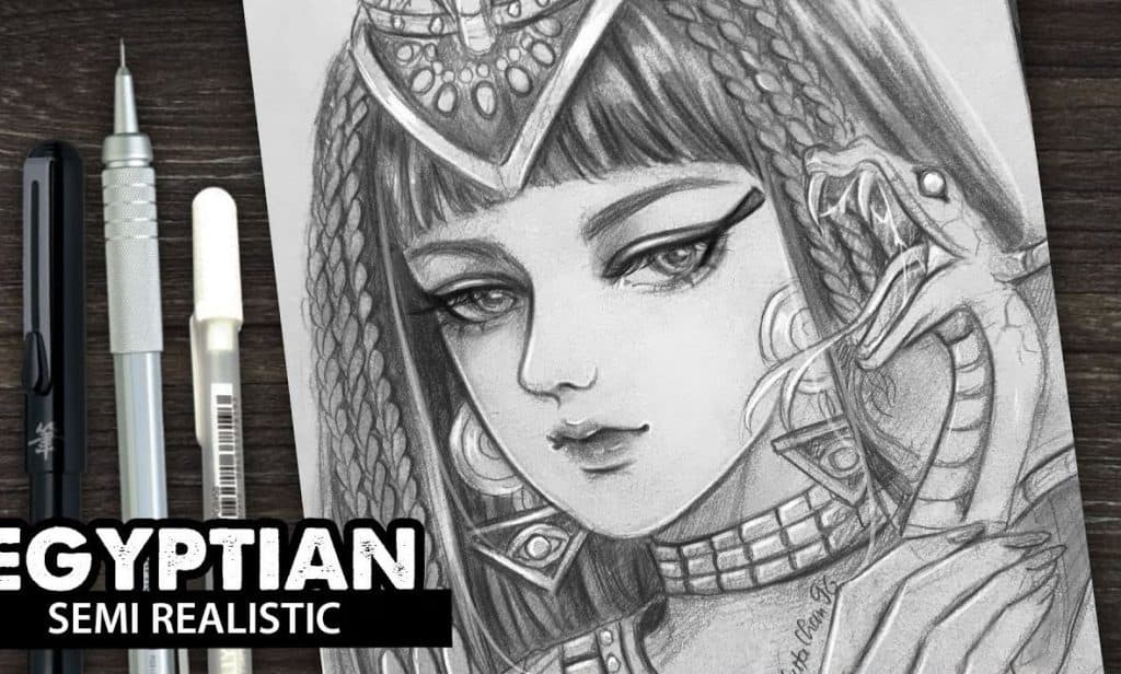 how to draw cleopatra