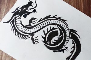How to draw a Dragon Tattoo