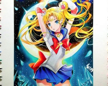 Sailor Moon Drawing with Color Pencils || How to draw a Anime Girl
