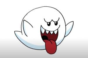 How To Draw Boo easy || Super Mario Bros