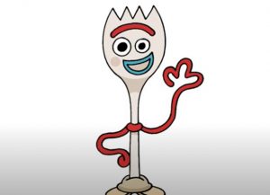 How to Draw Forky From Toy Story 4