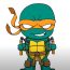 How to Draw Michelangelo from Teenage Mutant Ninja Turtles