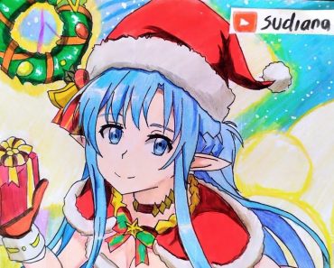 How to Draw Mrs Clause || Cute anime girl Drawing