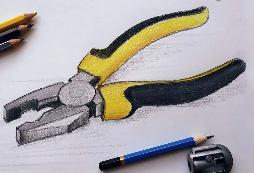 How to Draw Pliers Easy for Beginners