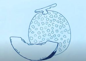How to Draw a Cantaloupe